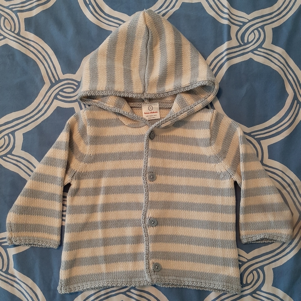 Hanna Andersson Striped Baby Sweater 70
